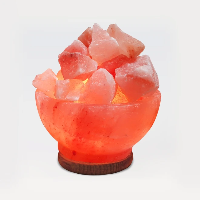 Lampa od himalajske soli "Vatrena zdjela"-0