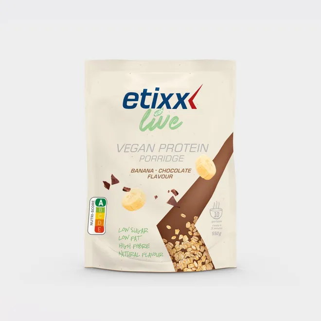 Etixx LIVE Vegan protein zobena kaša banana čokolada 550g-0