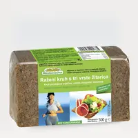 Raženi trajni kruh 3 vrste žitarica, 500g